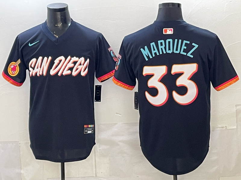 Men San Diego Padres #33 Marquez blue Nike blue MLB Jersey 0518003